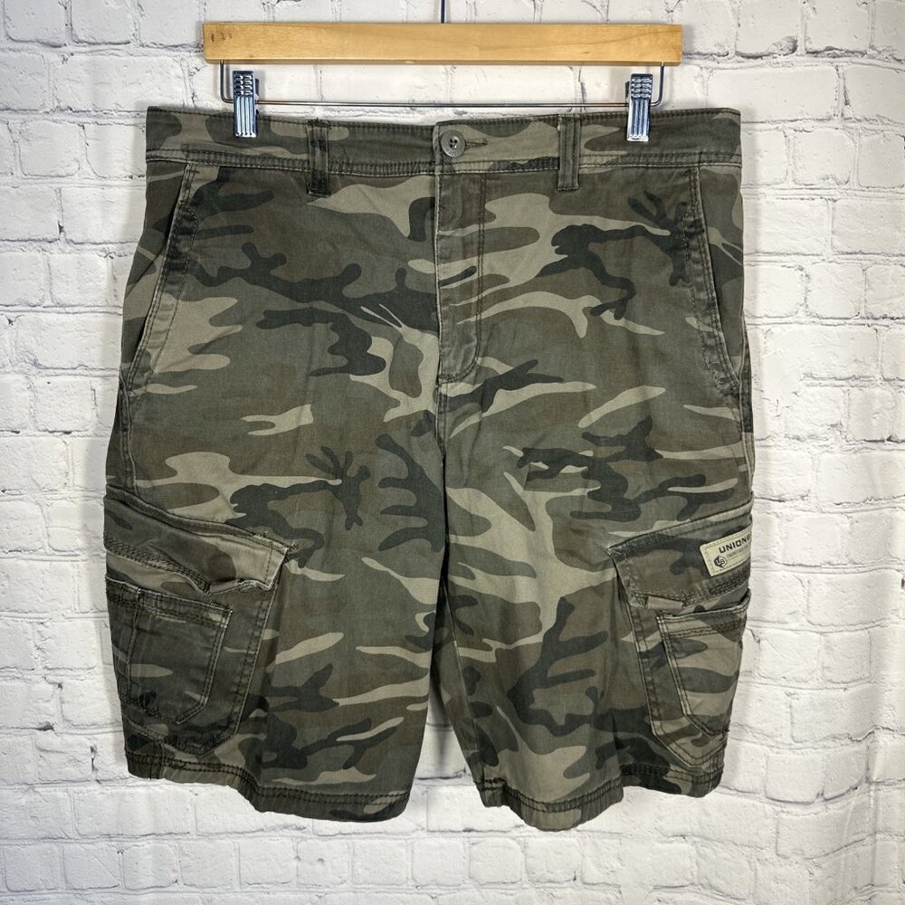 Unionbay Cargo Shorts Men’s 36 Camo‎ Y2K Utility Vintage Streetwear